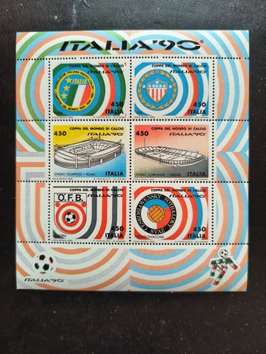 1990 italia foglietto coppa - italia,