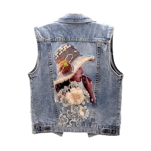 Donna jeans giubbotto senza - jeans,