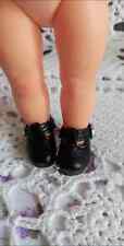 Scarpine nere in similpelle per bambole tipo mini Furga L o Eva