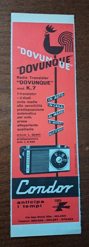 Pubblicità epoca condor - pubblicità, d'epoca