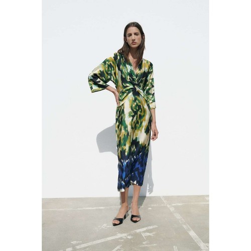 Abito midi zara twist - abito,