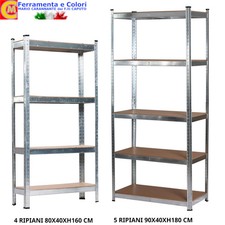 Scaffale 4 5 Ripiani Metallo