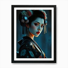 Dipinto Geisha - Quadro Stampa