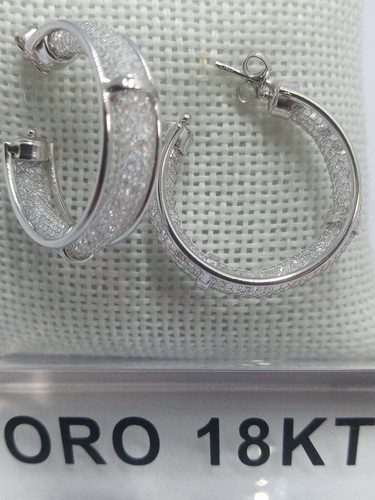 Orecchini cerchi oro bianco - cerchi,