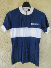 Maillot cycliste PEUGEOT vintage années 80 nylon cycling shirt jersey trikot 2 S