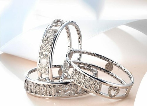 Bracciale con nome argento - bracciale,