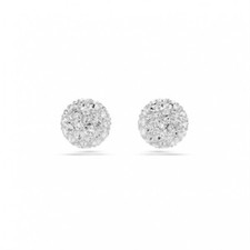 Orecchini a buco Swarovski Dextera bianchi placcato rodio 5700290