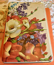 Bellissima scatola in latta caramelle Leone, tema floreale, metà del '900