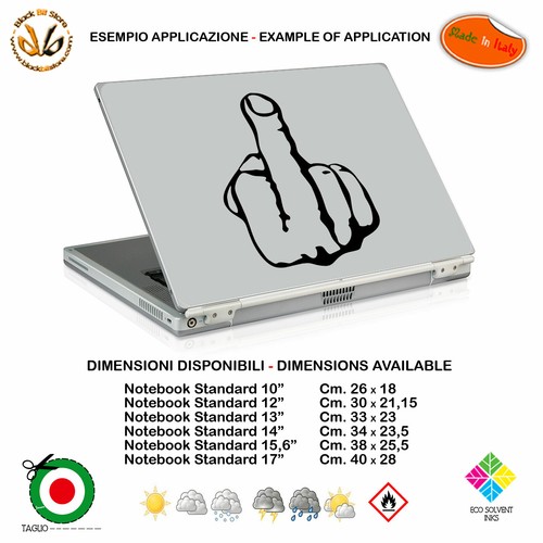 Fuck off dito medio adesivo - fuck,