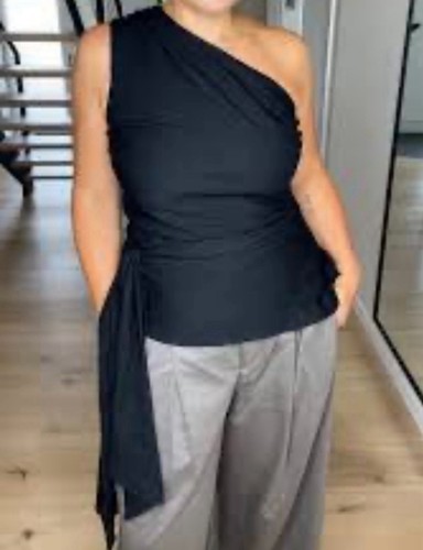 Zara asymmetric tie - tie, top