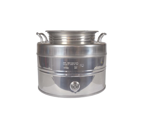 Fusto inox per olio graffato