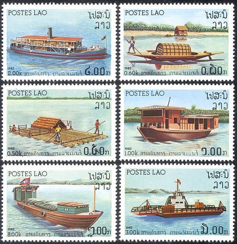 Laos 1982 fiume - laos,