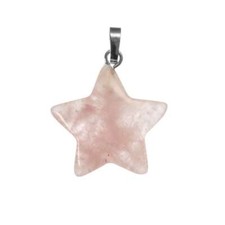 Ciondolo stella di Quarzo Rosa