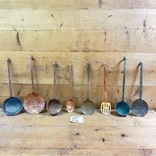 8 Mestolo Antico In Rame da