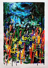 MARIO SCHIFANO - Orto botanico - Serigrafia materica a smalti - Pubbl. Torcular