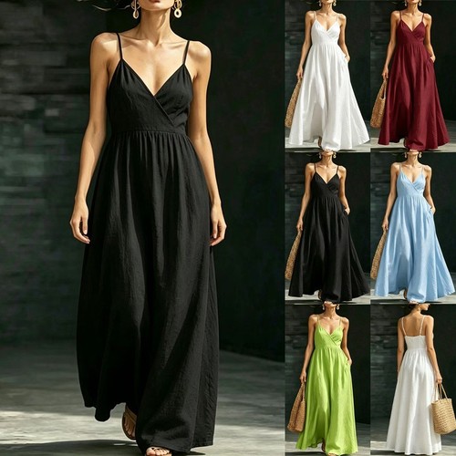 Abito donna spalline - , tasca