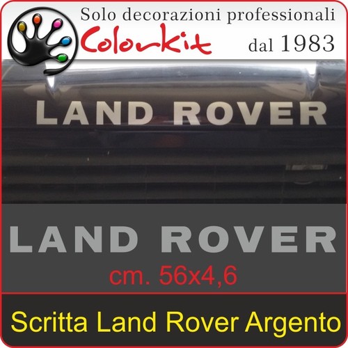 Adesivo land rover argento - land,