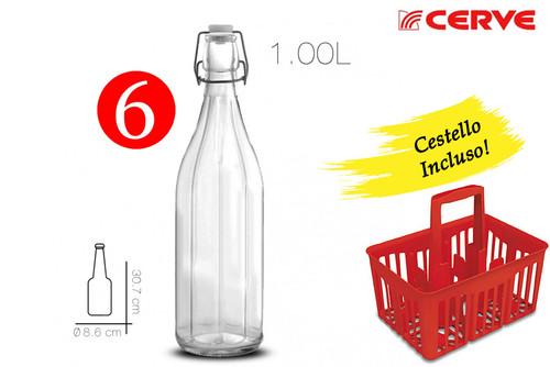 Set bottiglie vetro da - in,