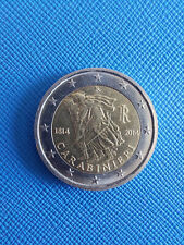  MONETA DA 2 DUE EURO RARA ITALIA CARABINIERI 1814 2014 CON ERRORE D CONIO STELL