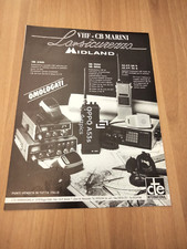 1989 VHF CB MARINI MIDLAND RADIOTELEFONI SR 2300 7800 5506 ALAN  VINTAGE AD PUB
