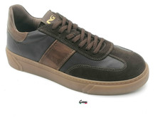 Scarpe uomo Nero Giardini I500950U sneakers sportive lacci pelle e cam. T. Moro