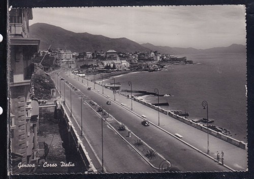 Cartolina genova corso italia - cartolina,