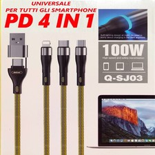 CAVO USB PD 3 IN 1 CORTO LUNGO