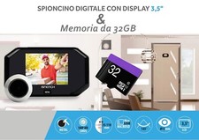 Spioncino digitale porta ingresso con monitor panoramico HD e Memoria SD 32GB