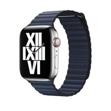 Originale Apple 44mm/45mm/46mm Pelle Loop Orologio Cinturino Grande - Diver Blu