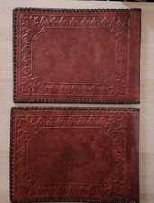 Coppia **Antichi Album Fotografici** **Vintage** da Collezione in Cuoio 