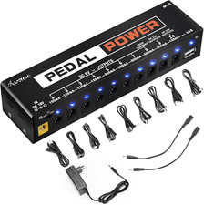 Mini Alimentatore Pedali Chitarra Noiseless Portatile 9V 12V 18V 10 Uscite Isola