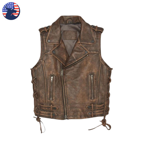 Gilet biker uomo - , pelle