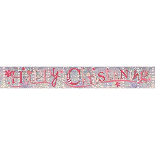 Amscan banner olografico rosa - banner,