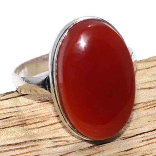 Anello corniola placcato