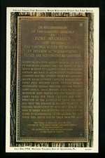 Virginia VA postcard Fort Necessity, Virginia Tablet George Washington Vintage