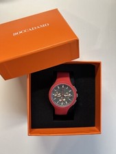 Orologio Boccadamo in silicone anallergico rosso e contatori silver