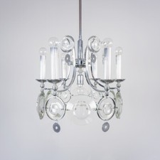 Lampadario acciaio vetro 7