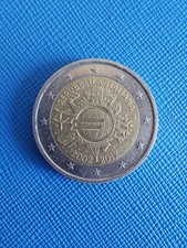 MONETA DA 2 DUE EURO REPUBBLICA ITALIANA 2002 2012 RARA COMMEMORATIVA ERRORE?