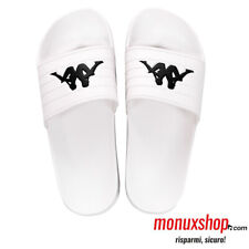 303XS50 921 CIABATTE KAPPA LOGO MATESE BIANCHE PANTOFOLE UNISEX IN GOMMA