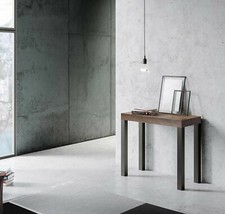 Tavolo consolle allungabile EVERYDAY SMALL noce salotto cucina ingresso