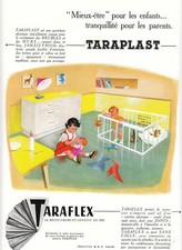 Publicité ancienne Taraflex Sol  ameublement  1955 issue de magazine