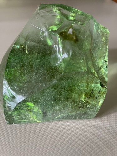 Green art glass paper - green,