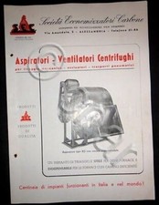 Brochure Attrezzature Fornaci S.E.C - Aspiratori Ventilatori Centrifughi 1950 ca