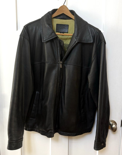 Giacca pelle nera vintage