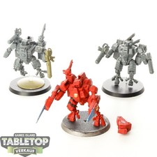 Tau Empire - 3 x XV8 Crisis Battlesuit Team - parzialmente dipinto