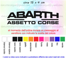 Abarth assetto corse adesivo - abarth,