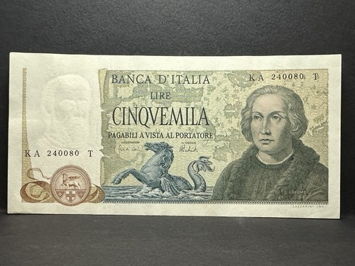 Banconota 5000 lire colombo - lire,