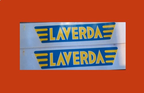 Laverda coppia adesivi - laverda, giallo