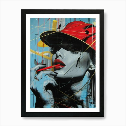 Quadro donna che fuma - , una