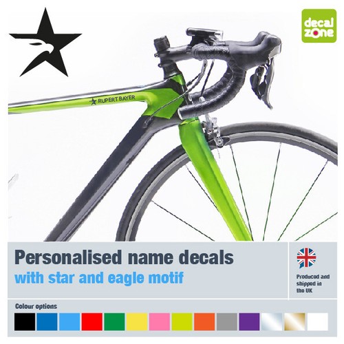 Personalised bike decals - personalised,